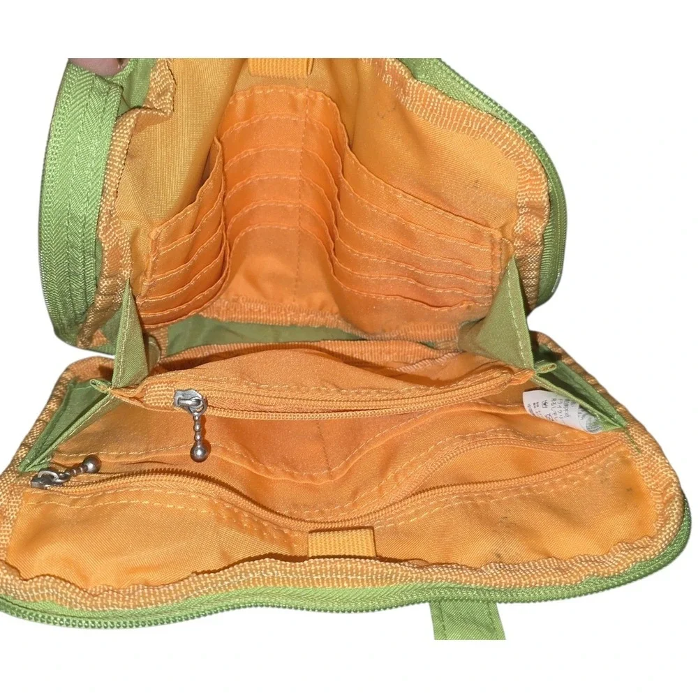 Baggallini Olive‎ Green Zip Crossbody Bag Handbag Wallet Pocket Convertible